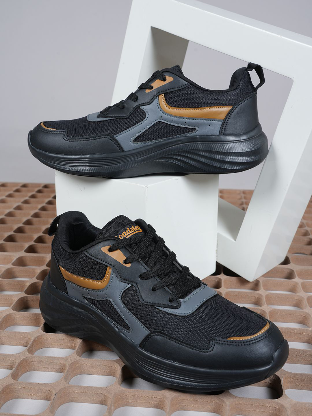 

The Roadster Lifestyle Co Men Running Sport Shoes, Black