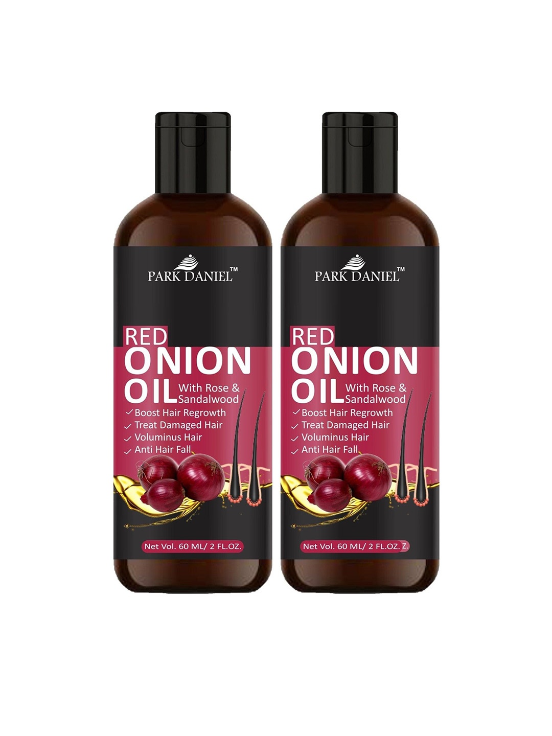 

Park Daniel Set Of 2 Red Onion Oil - 60 ml Each, Transparent