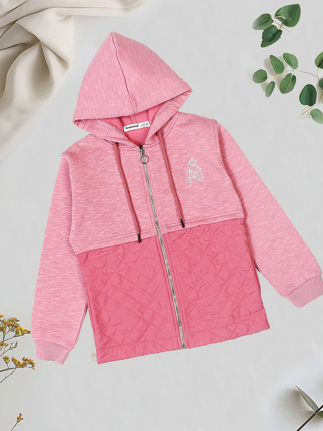 

PAMPOLINA Girls Hooded Sweatshirt, Peach