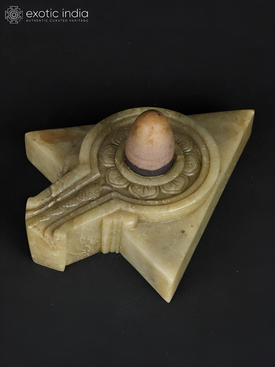 

Exotic India Triangle Shaped Shiva Lingam, Beige