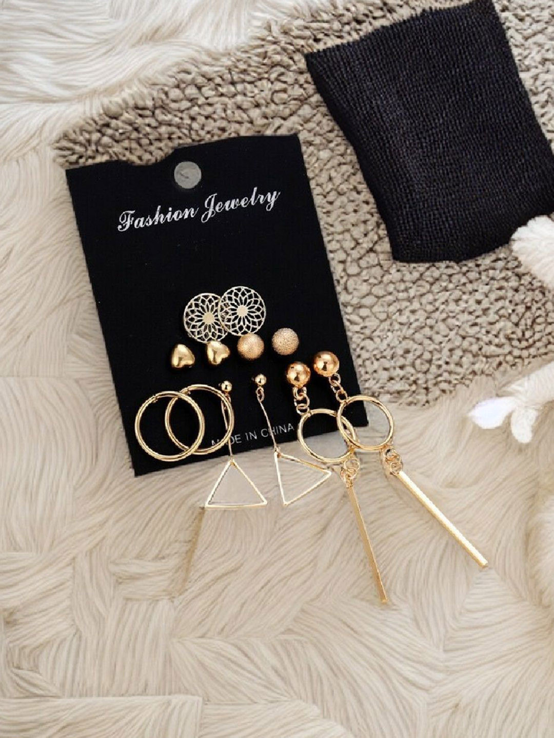 

RUHI COLLECTION Circular Hoop Earrings, Gold