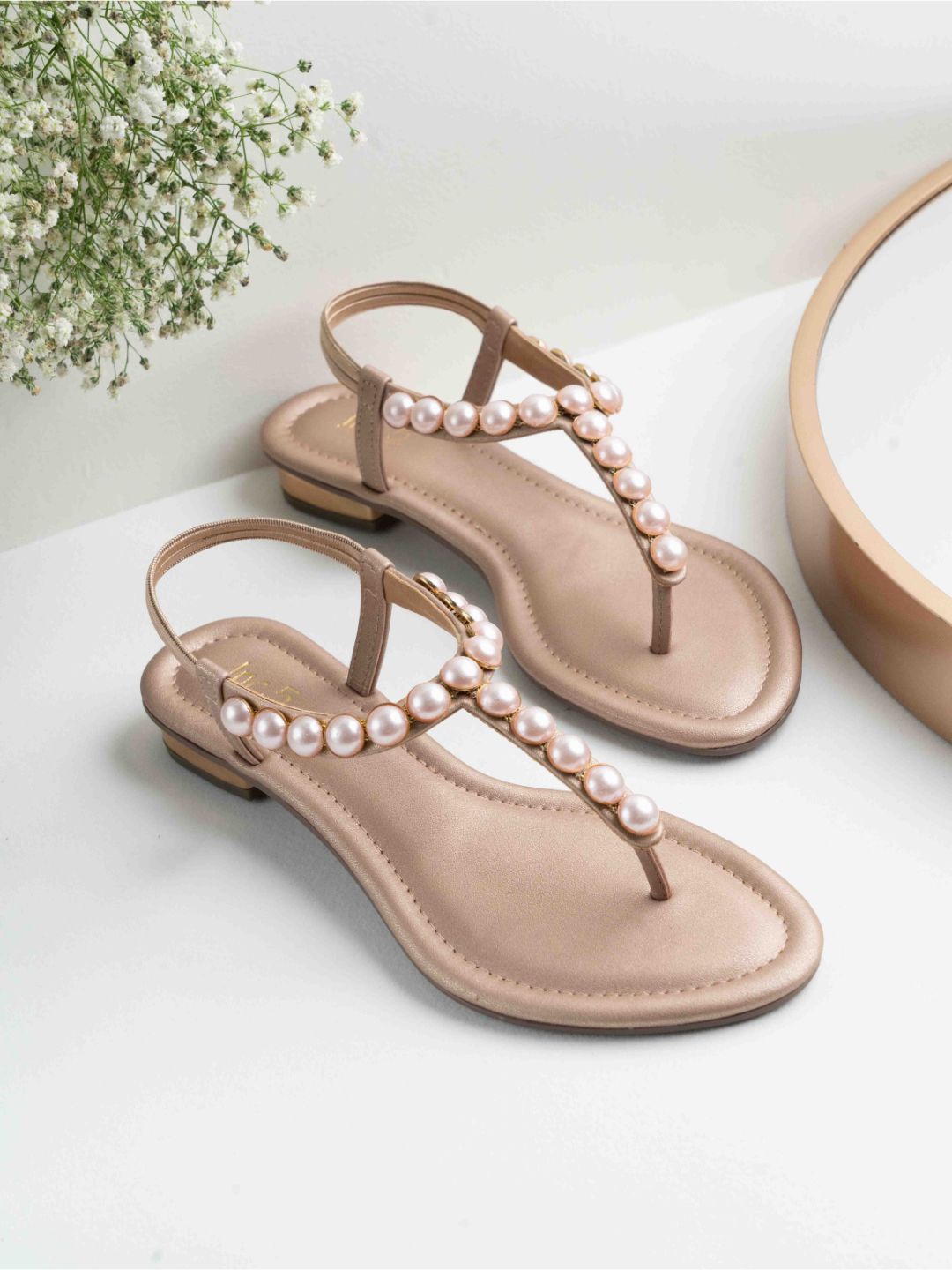 

Inc 5 Women Embellished Round Toe Heels, Rose gold