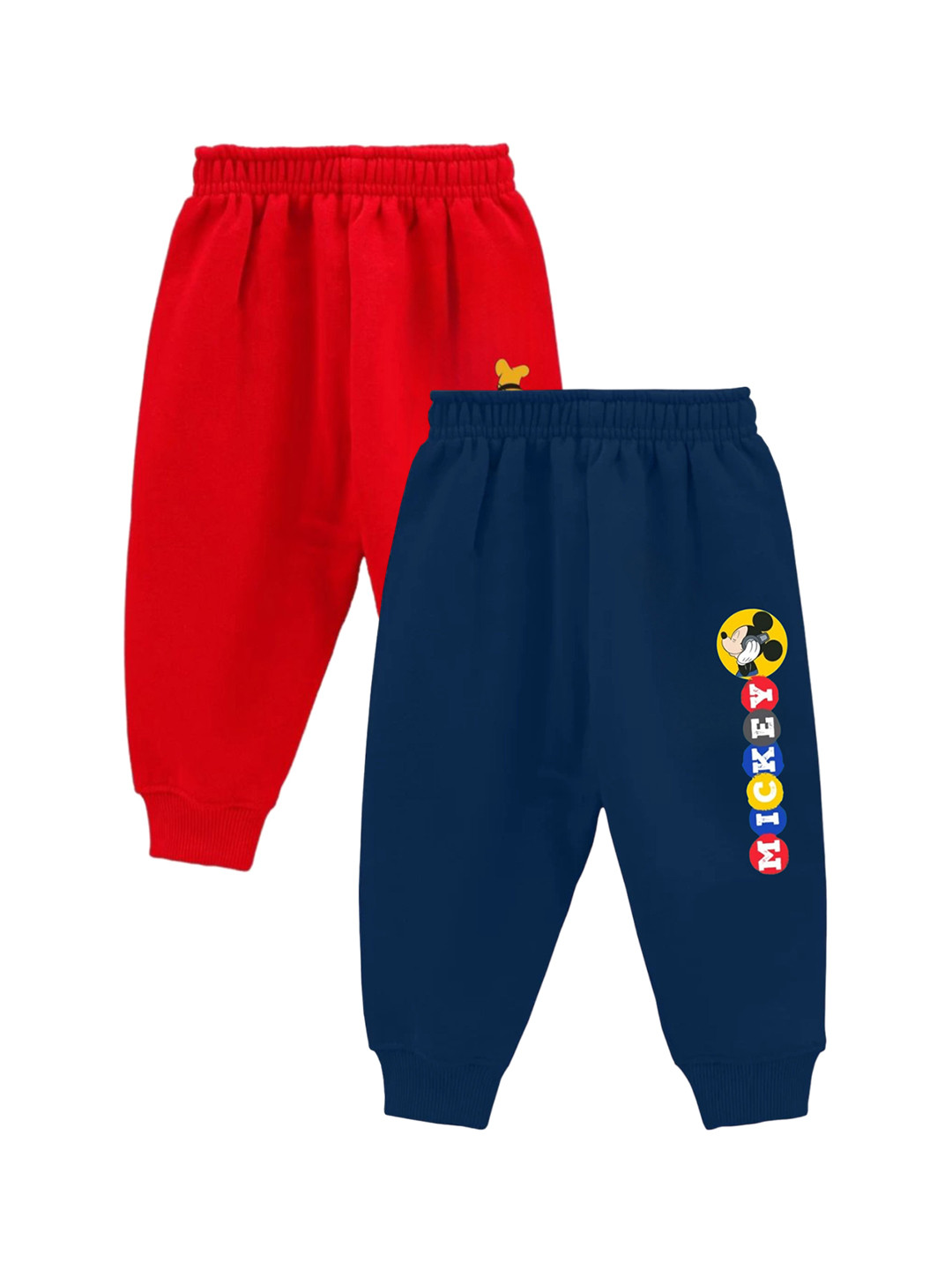 

BAESD Kids Pack Of 2 Printed Printed Cotton Joggers, Red