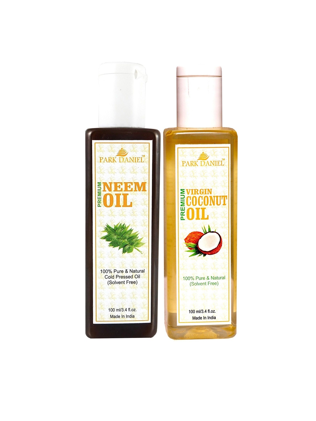 

Park Daniel Set Of 2 Neem & Virgin Coconut Oil- 100 ml Each, Transparent