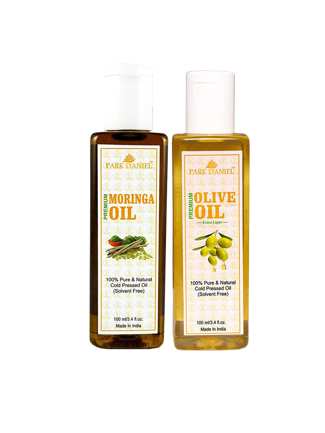 

Park Daniel Set Of 2 Moringa Oil & Olive Oil - 100 ml Each, Transparent