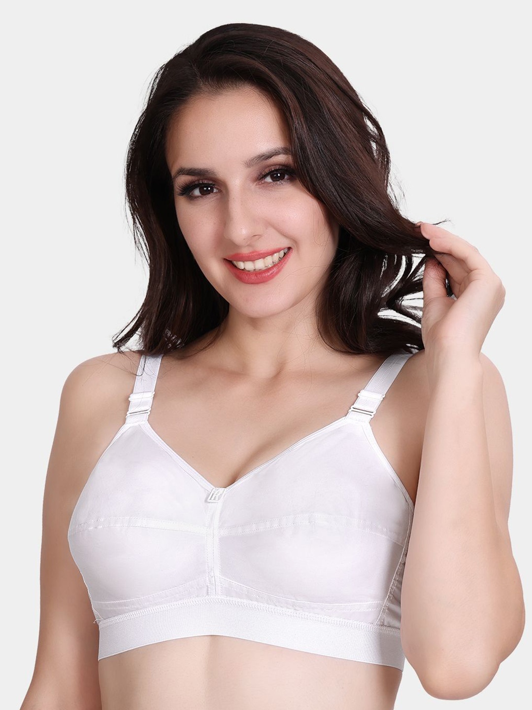 

Trylo CottonFit Women Pure Cotton Non-Padded Non-Wired Full Coverage Bra, White