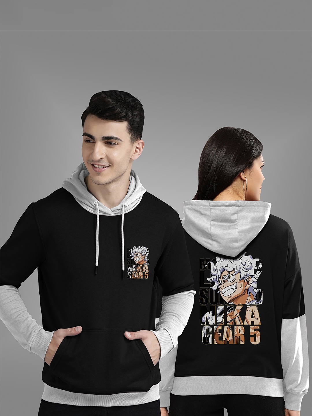 

BAESD Pack Of 2 Unisex Long Sleeves Sweatshirt, Black