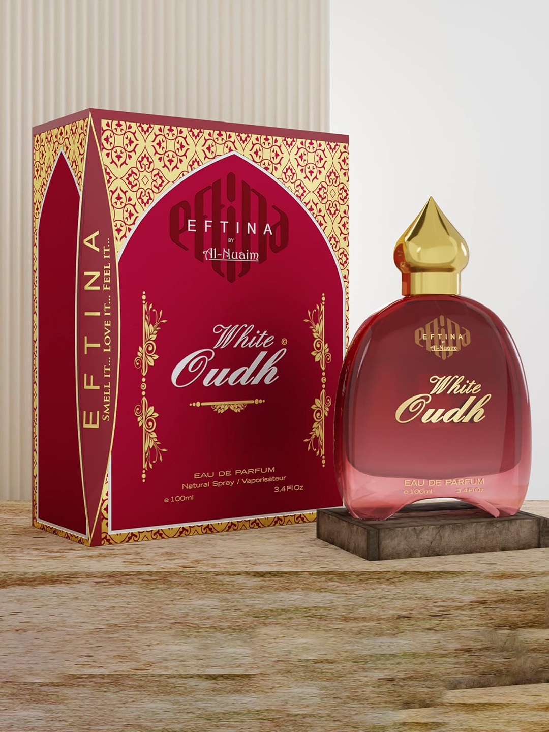 

Al-Nuaim White Oudh Long Lasting Eau De Parfum - 100 ml, Red