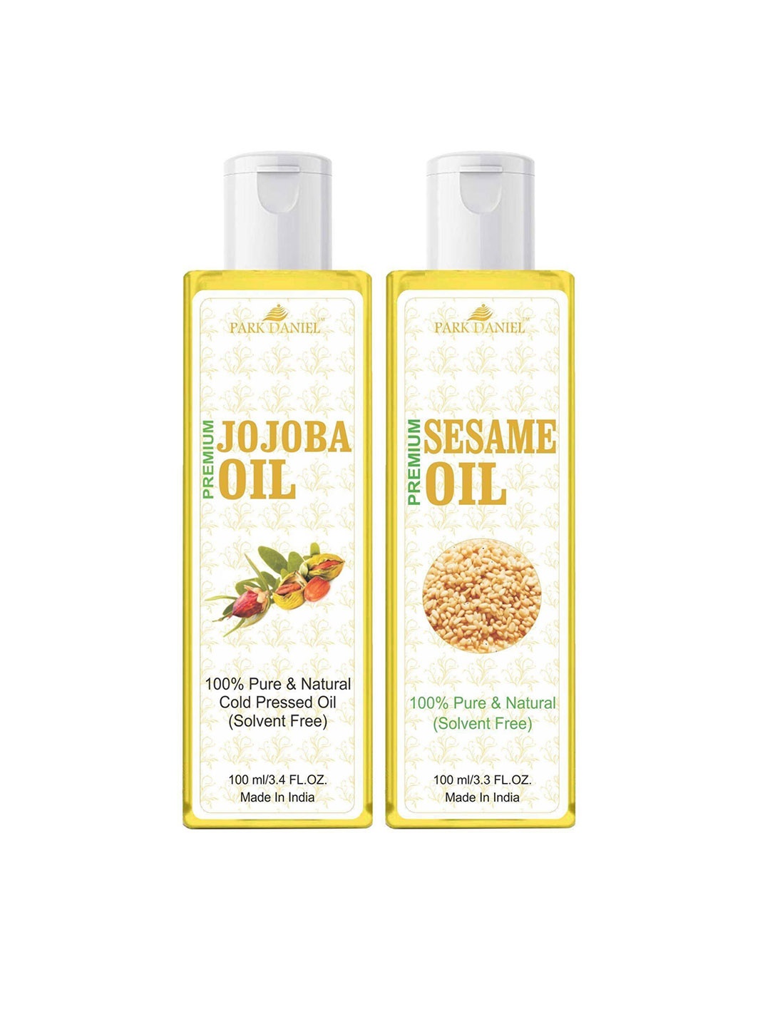 

Park Daniel Set Of 2 Premium Jojoba & Sesame Oil- 100ml Each, Transparent