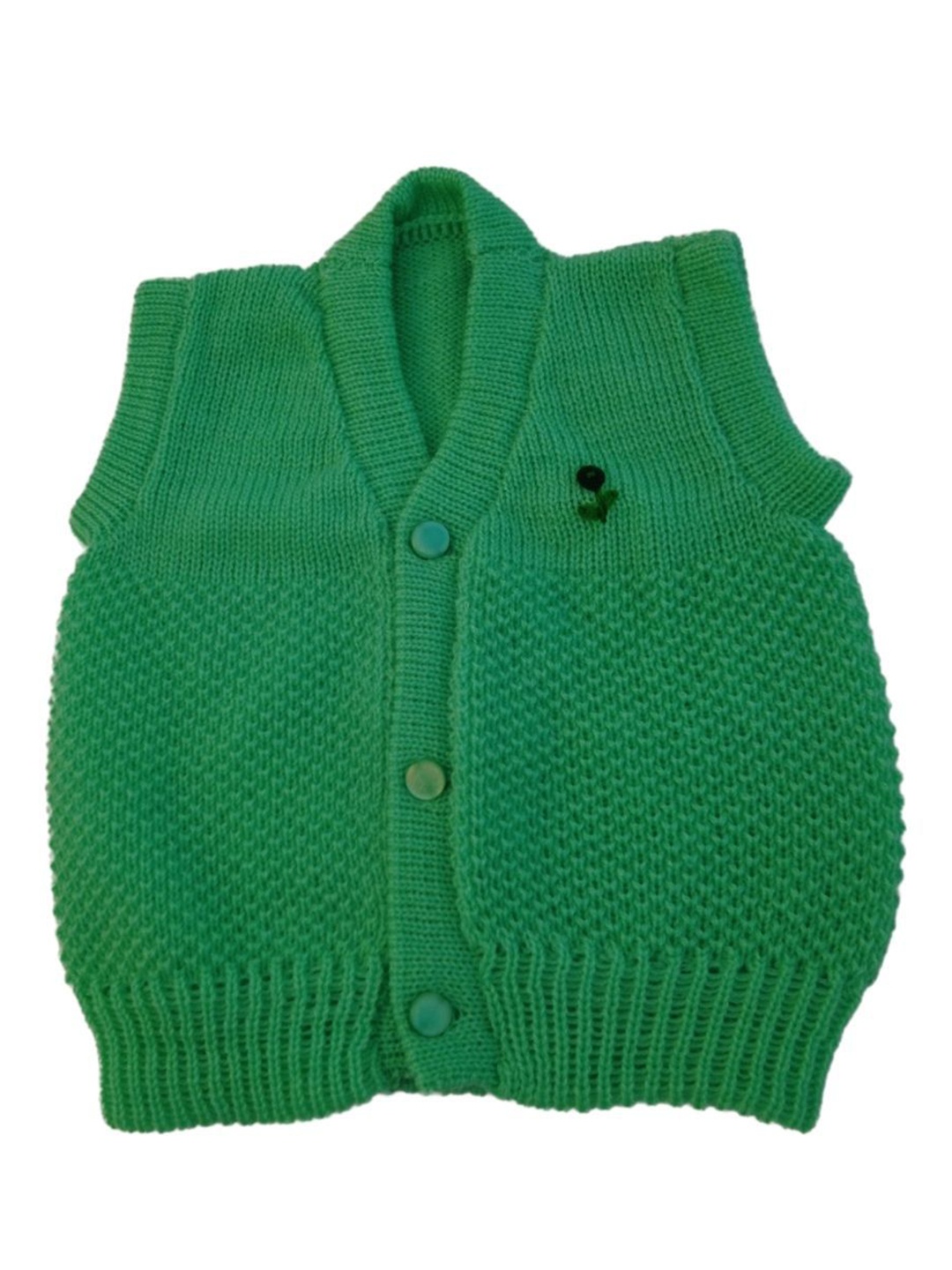 

CUBS & HUGS Unisex Kids Solid Woollen Sweaters, Green