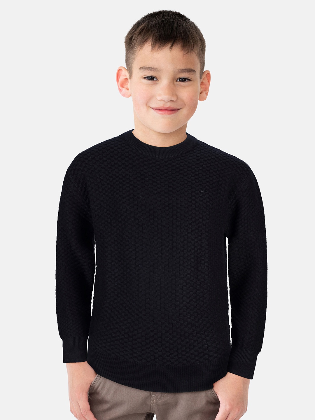 

Gini and Jony Boys Solid Pullover, Black