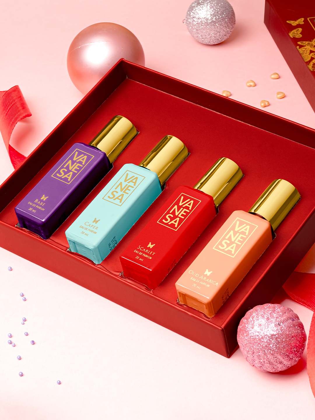 

Vanesa Women 4-Pc Divine Perfume Gift Set - 20 ml each, Maroon
