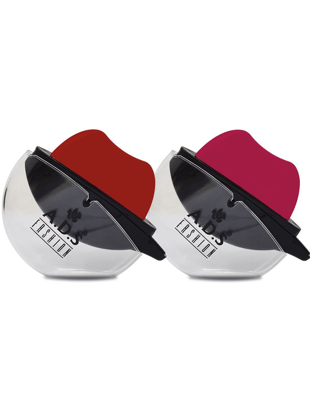 

A.D.S Set Of 2 Lip Shape Apple Design Non Sticky Lipstick- 10 gm Each- Shade- 09 & 10, Red