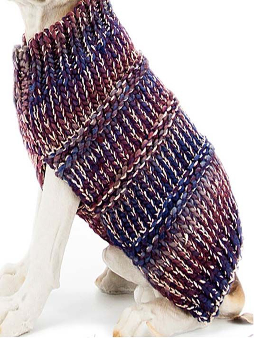 

Lulala Self Design Dog Sweater, Blue