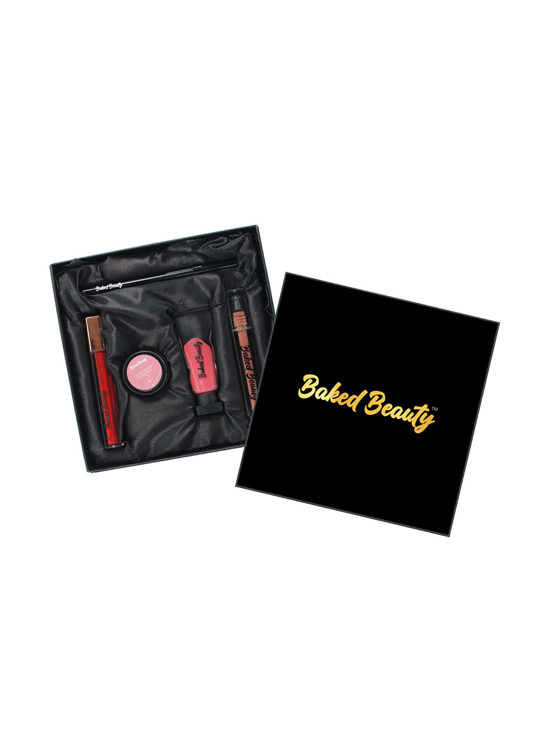 

Baked Beauty Set Of 5 Festive Makeup Gift Set, Black