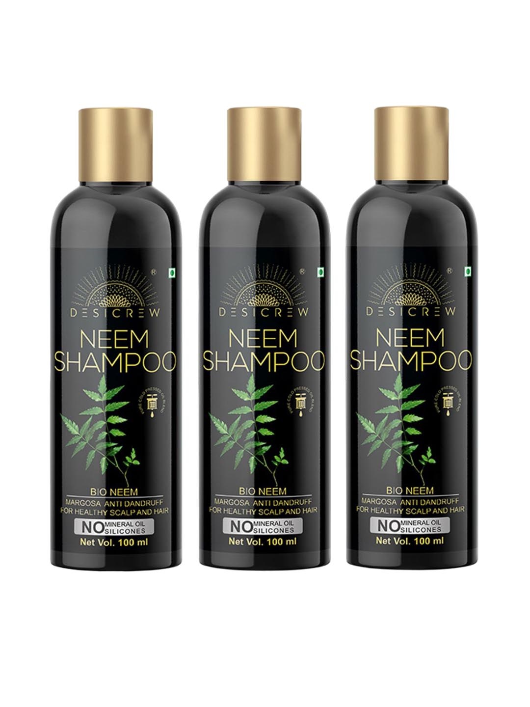 

Desi Crew Set Of 3 Anti Dandruff Neem Shampoo- 100 ml Each, Transparent