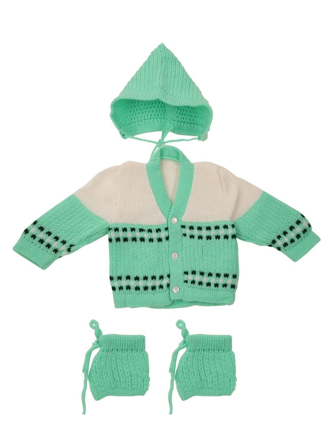 

CUBS & HUGS Kids Woollen Baby Apparel Gift Set, Green