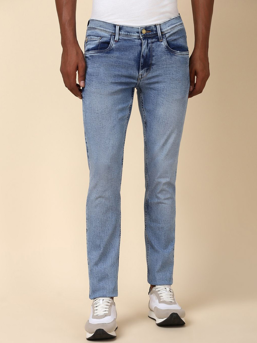 

Allen Solly Men Cotton Mid-Rise Regular Fit Jeans, Blue