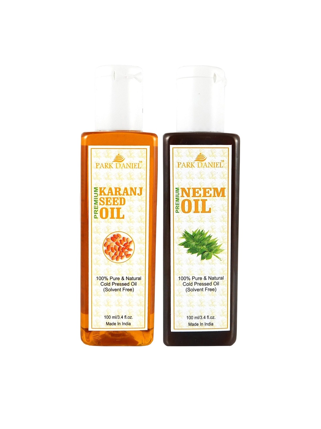 

Park Daniel Set Of 2 Karanj Seed Oil & Neem Oil - 100 ml Each, Brown