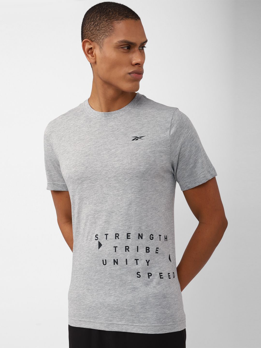 

Reebok Printed Short Sleeve T-Shirts, Grey