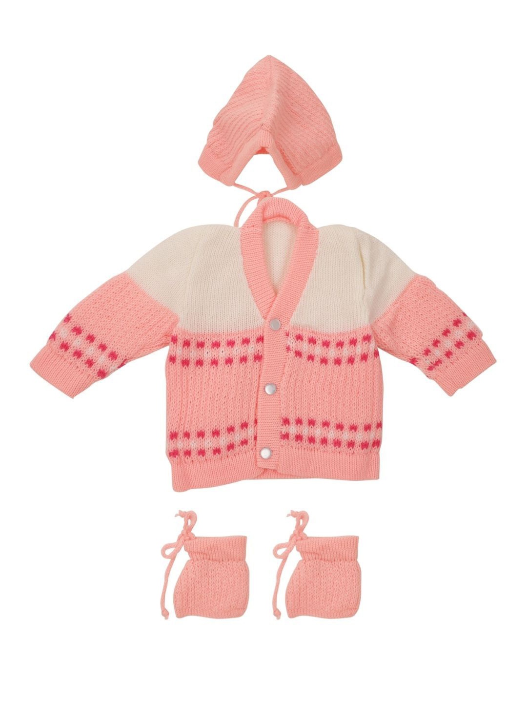 

CUBS & HUGS Infants Woollen Baby Apparel Gift Set, Pink