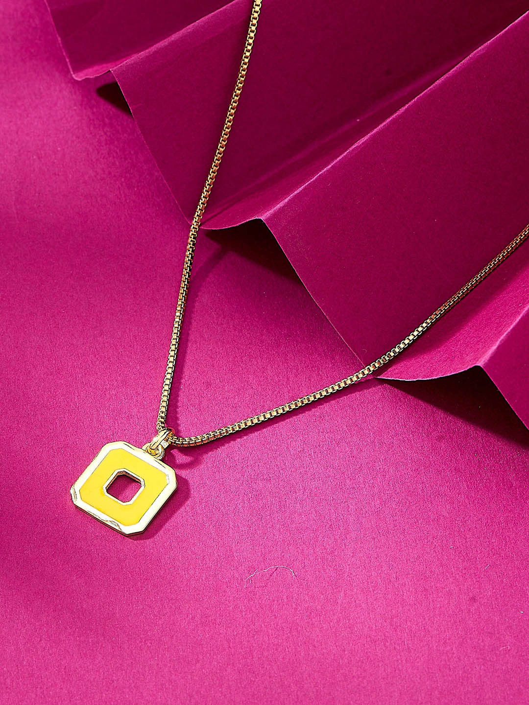 

Nipura 925 Sterling Sliver Gold-Plated Square Pendant