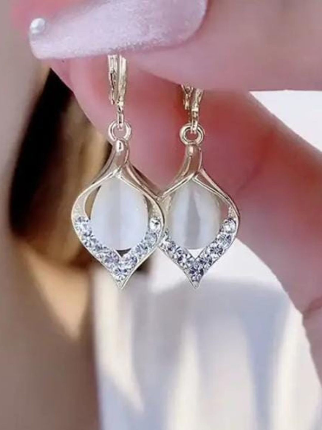 

CareDone Contemporary Drop Earrings, Gold