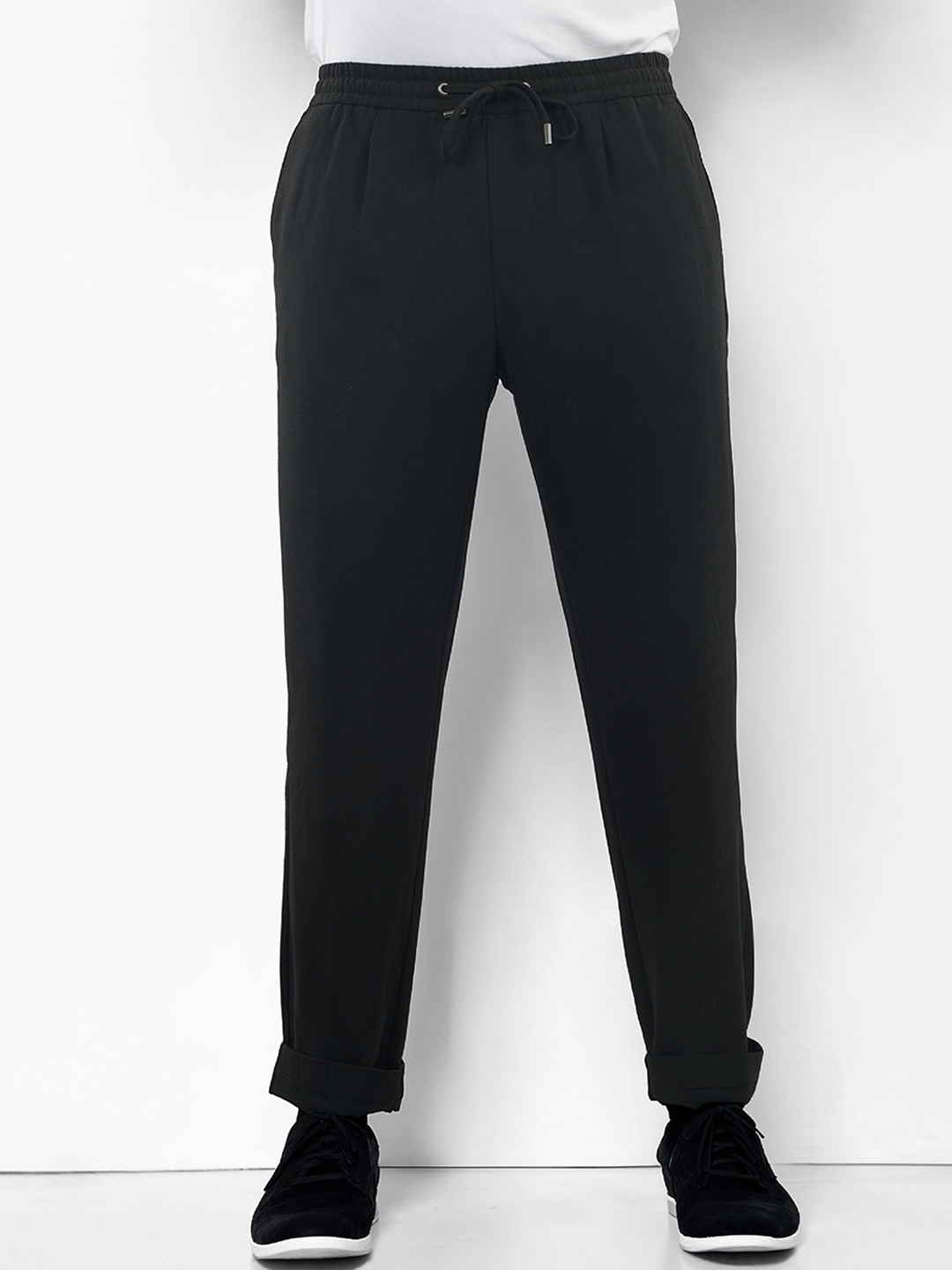 

Celio Men Straight Fit Easy Wash Trousers, Black