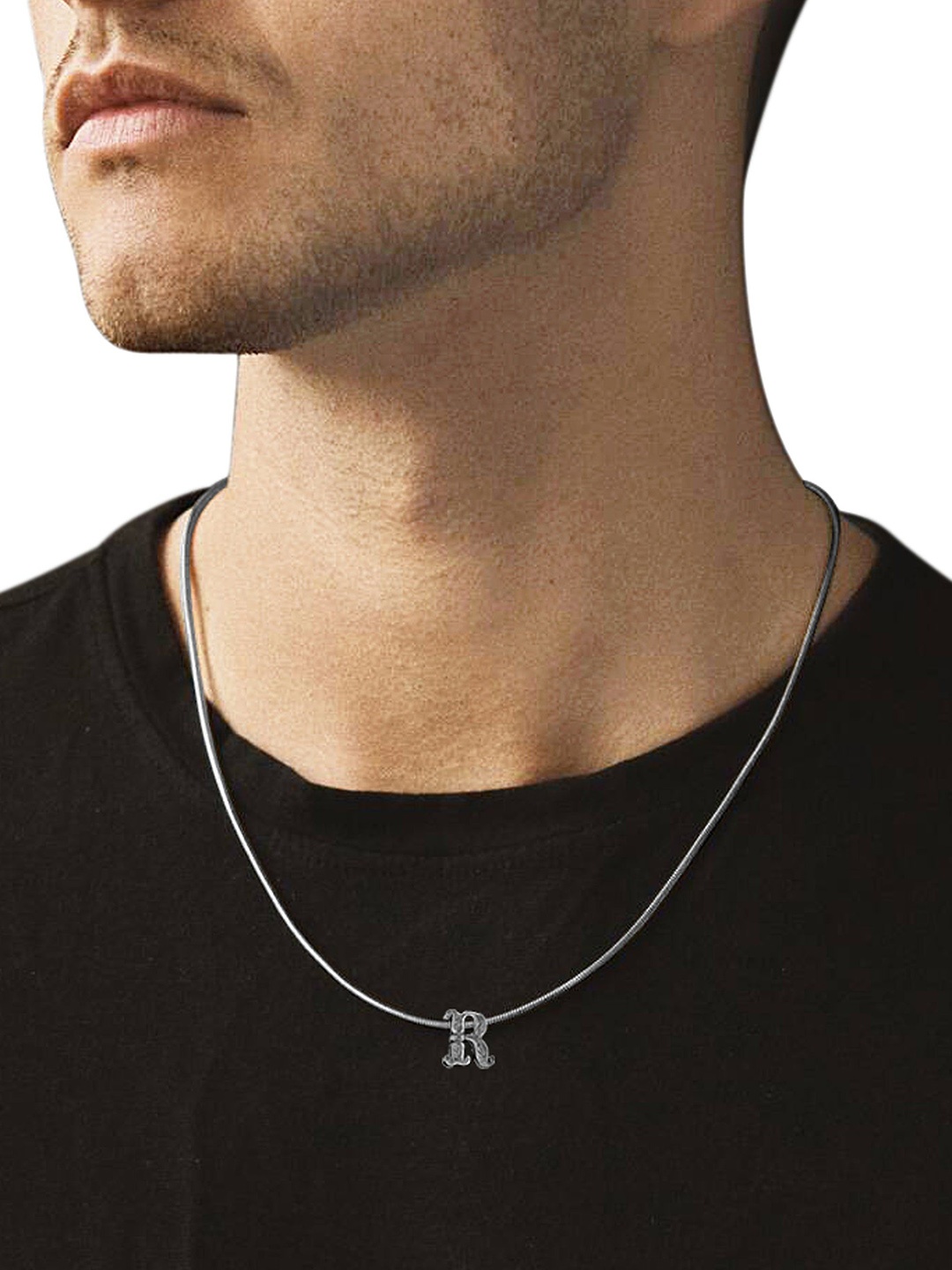 

Nipura 925 Sterling Silver Rhodium Plated Initial R Pendant