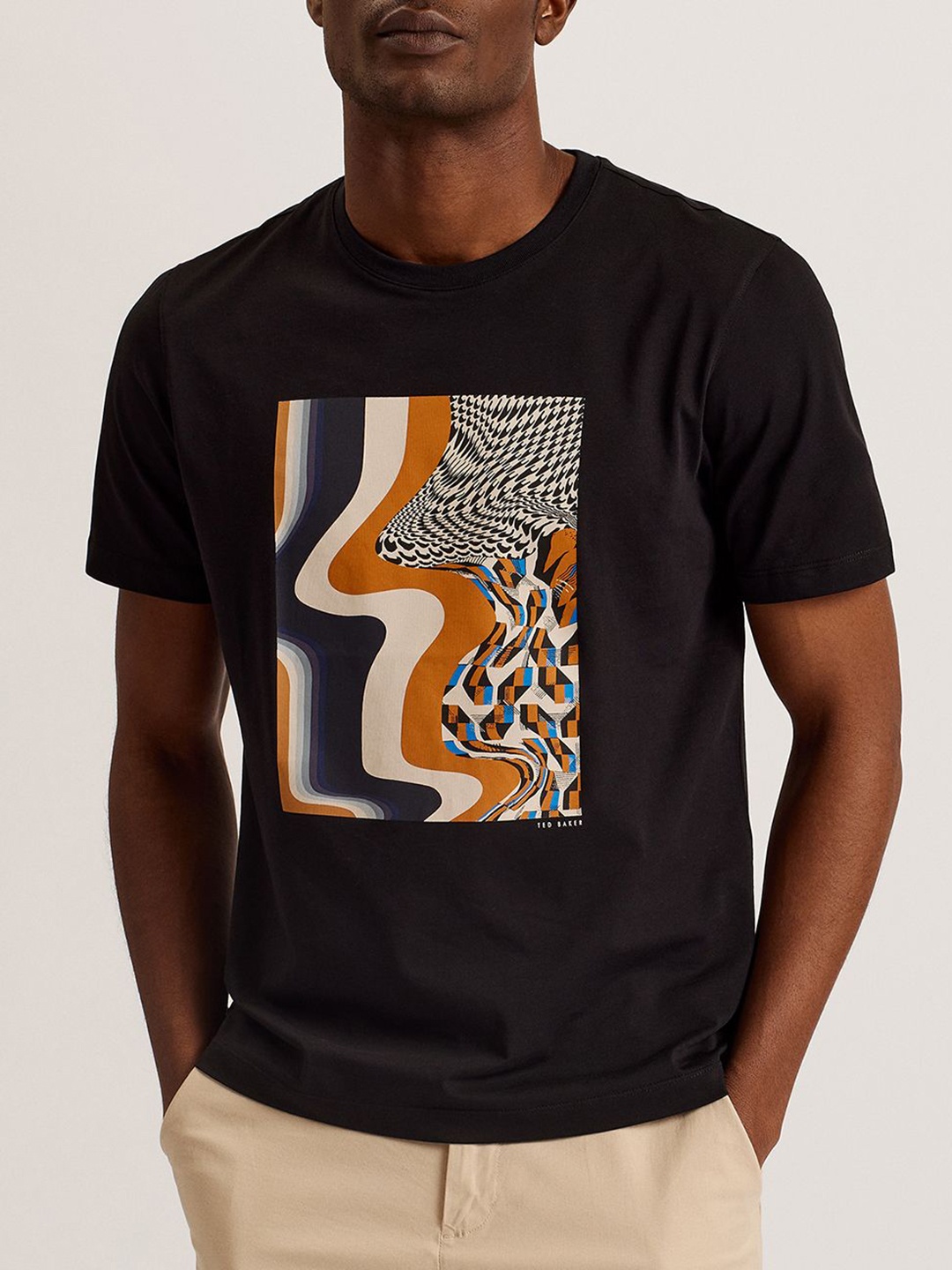 

Ted Baker Men Printed Pockets Slim Fit T-shirt, Black