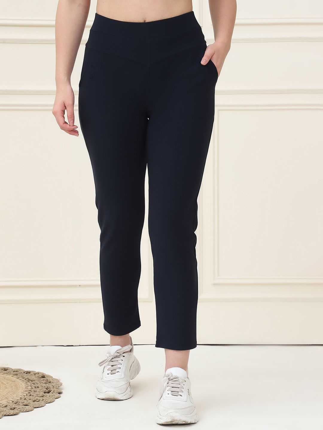 

GRACIT Women Slip-On Skinny Fit Jeggings, Navy blue