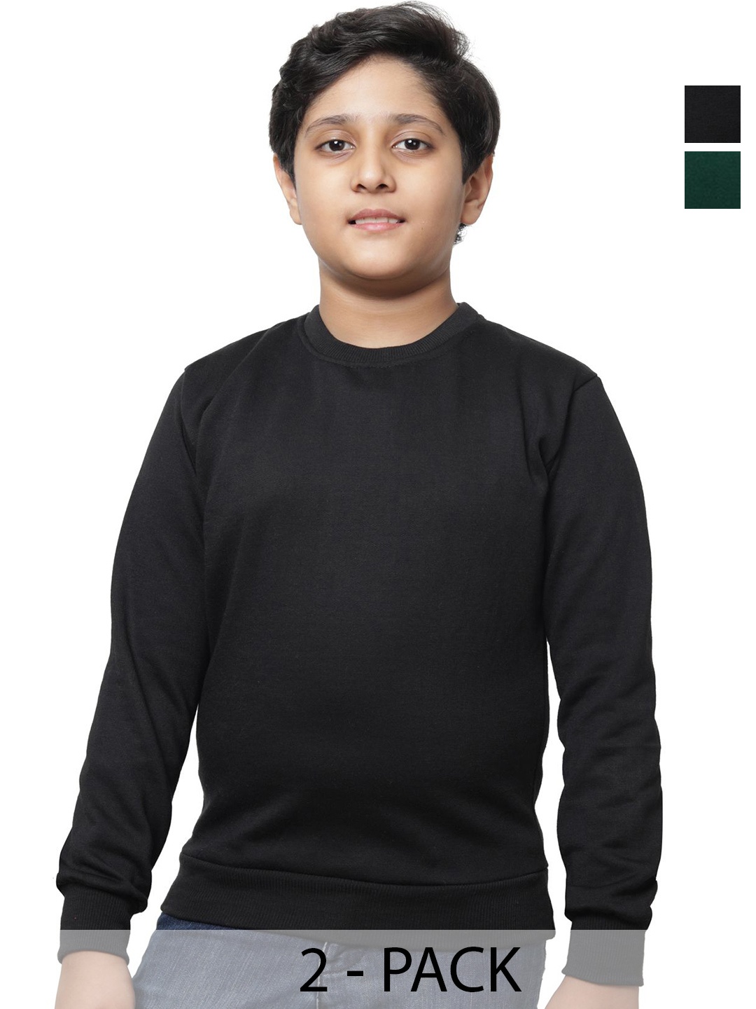 

BAESD Boys Pack Of 2 Round Neck Long Sleeves Sweatshirt, Multi