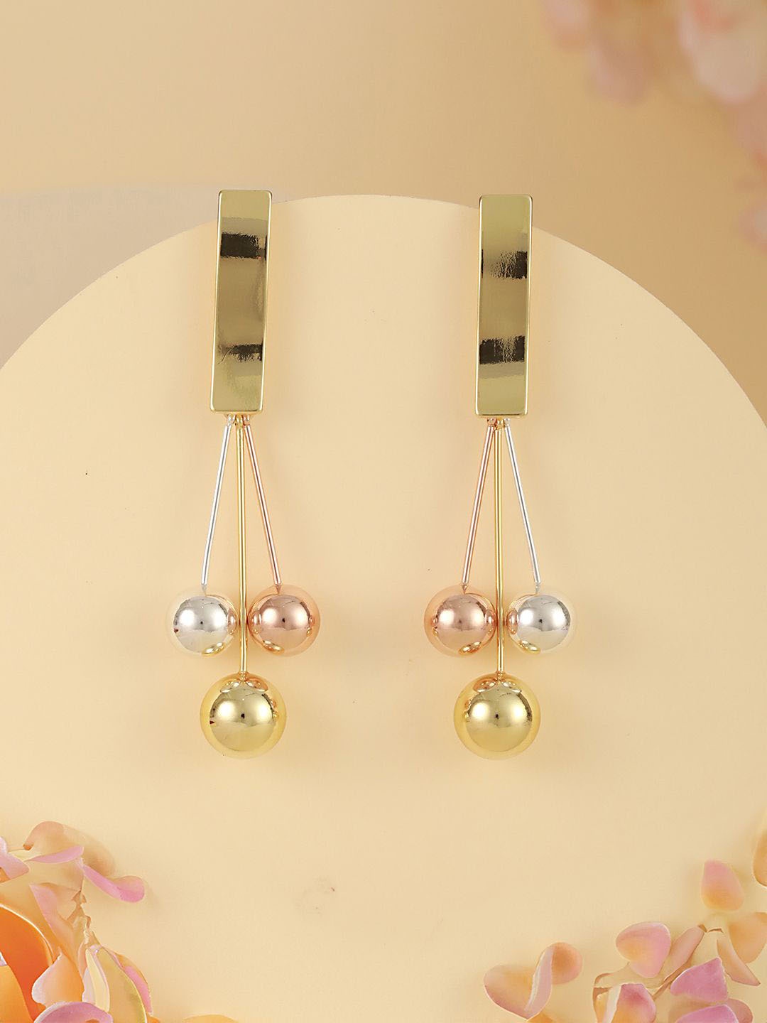 

SARAF TRENDZ 18K Gold-Plated Anti-tarnish Stainless Steel Drop Earrings