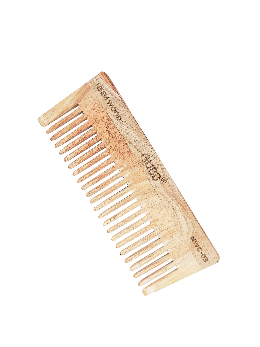 

GUBB Detangling & Frizz Control Wide Teeth Neem Comb - Brown