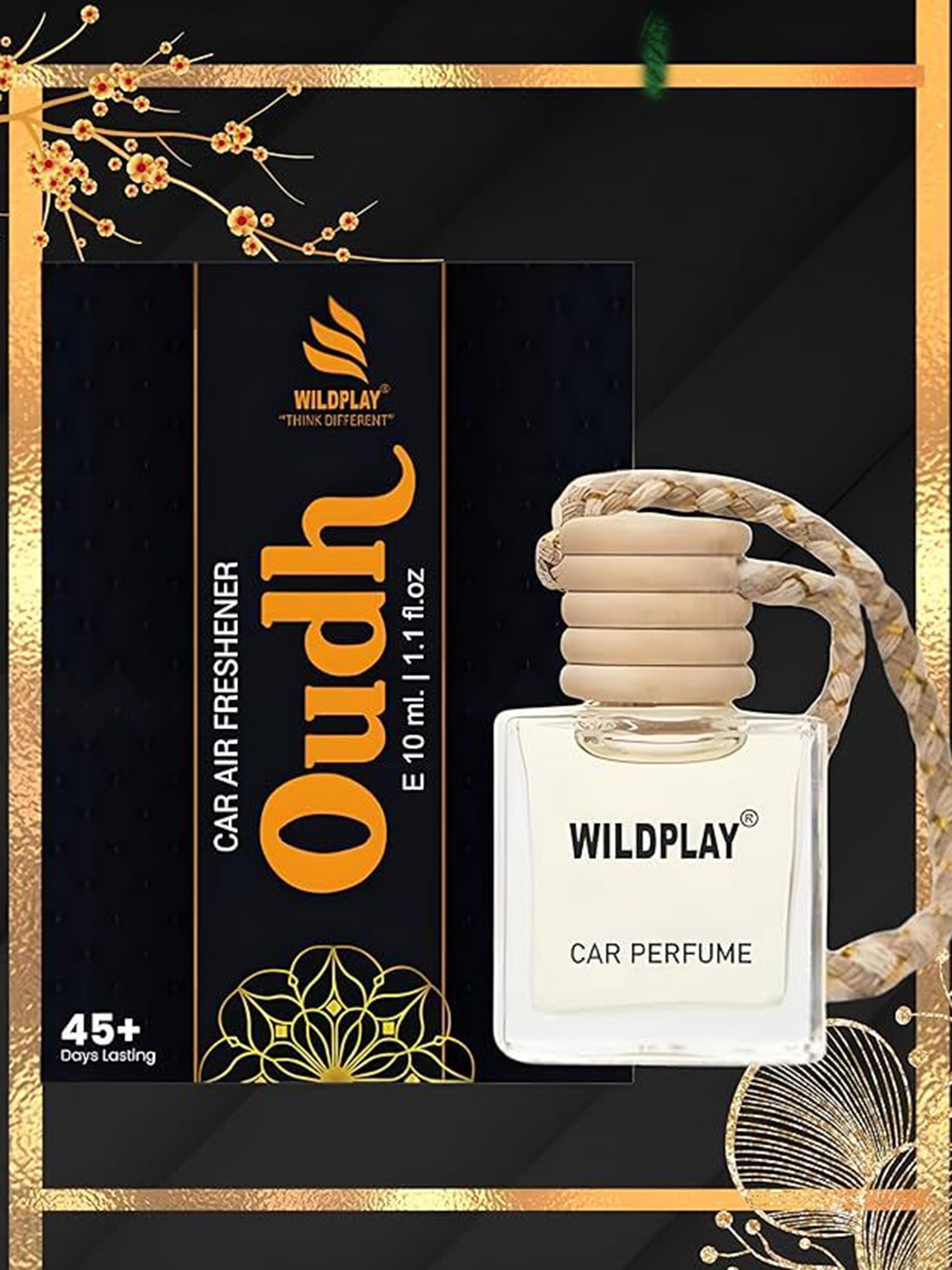 

WILDPLAY Oudh Car Air Freshener - 10 ml, Black