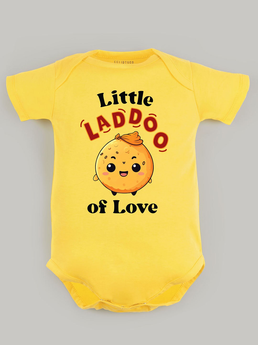 

FFLIRTYGO Infants Printed Pure Cotton Bodysuit, Yellow
