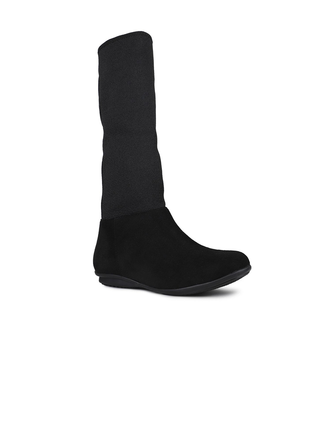 

Inc 5 Women Round Toe Flat High-Top Boots, Black