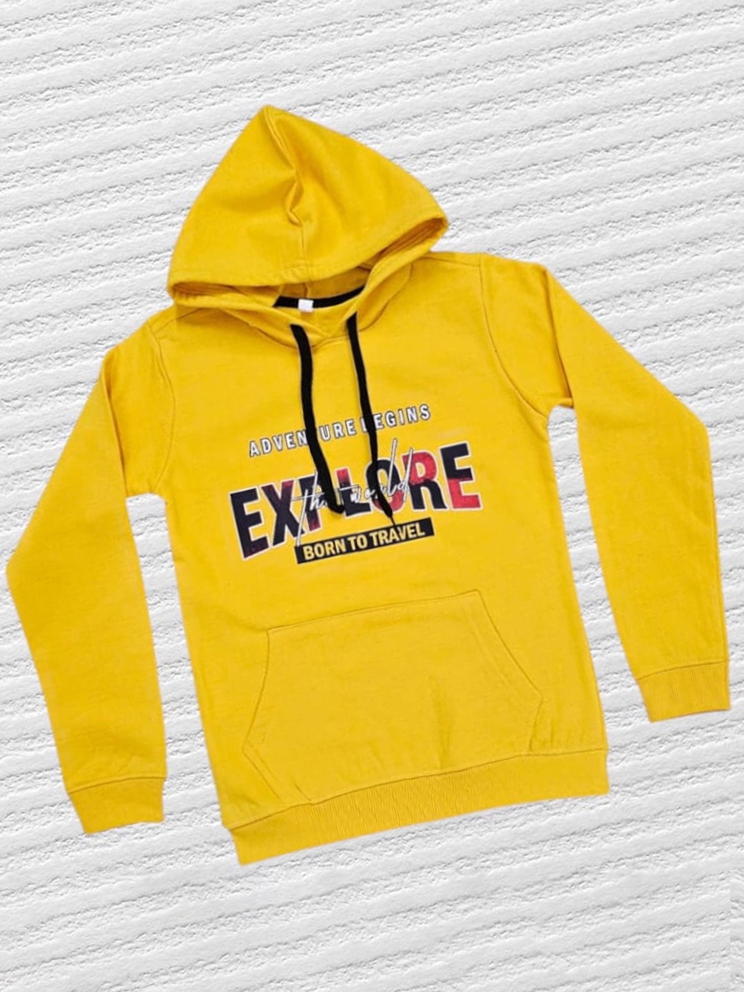 

CoolTees4U Kids Typography Printed Cotton Pullover, Yellow