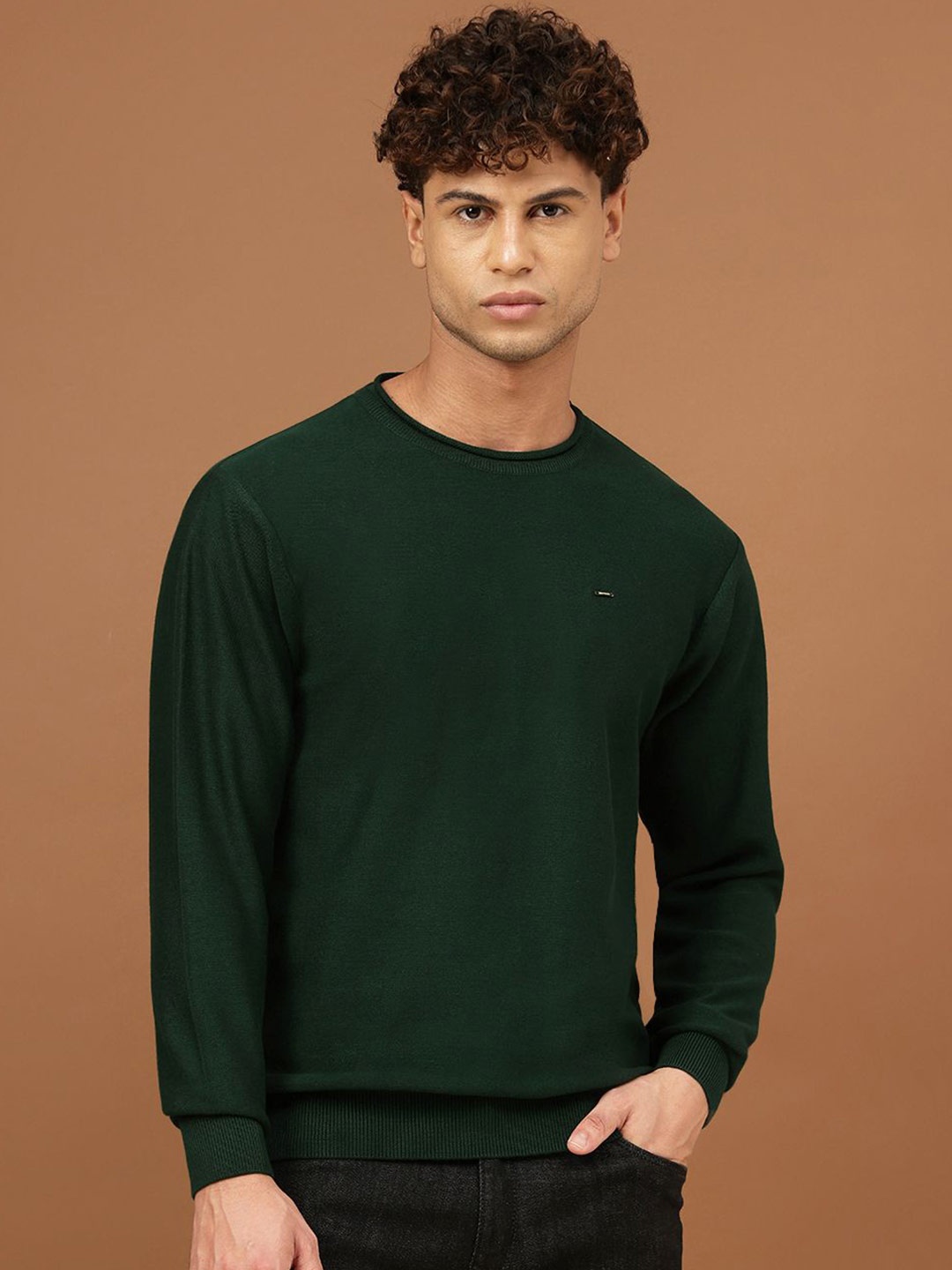 

Richlook Men Round Neck Long Sleeves Sweatshirt, Green