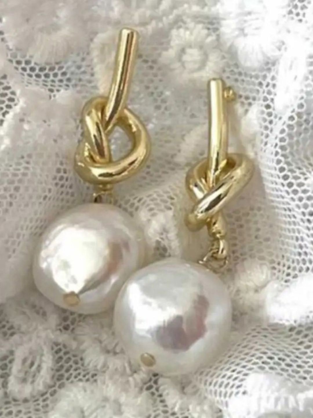 

CareDone Contemporary Drop Earrings, Gold