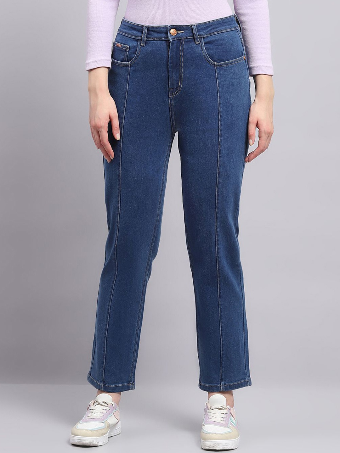 

Monte Carlo Women Mid-Rise Regular Fit Jeans, Blue