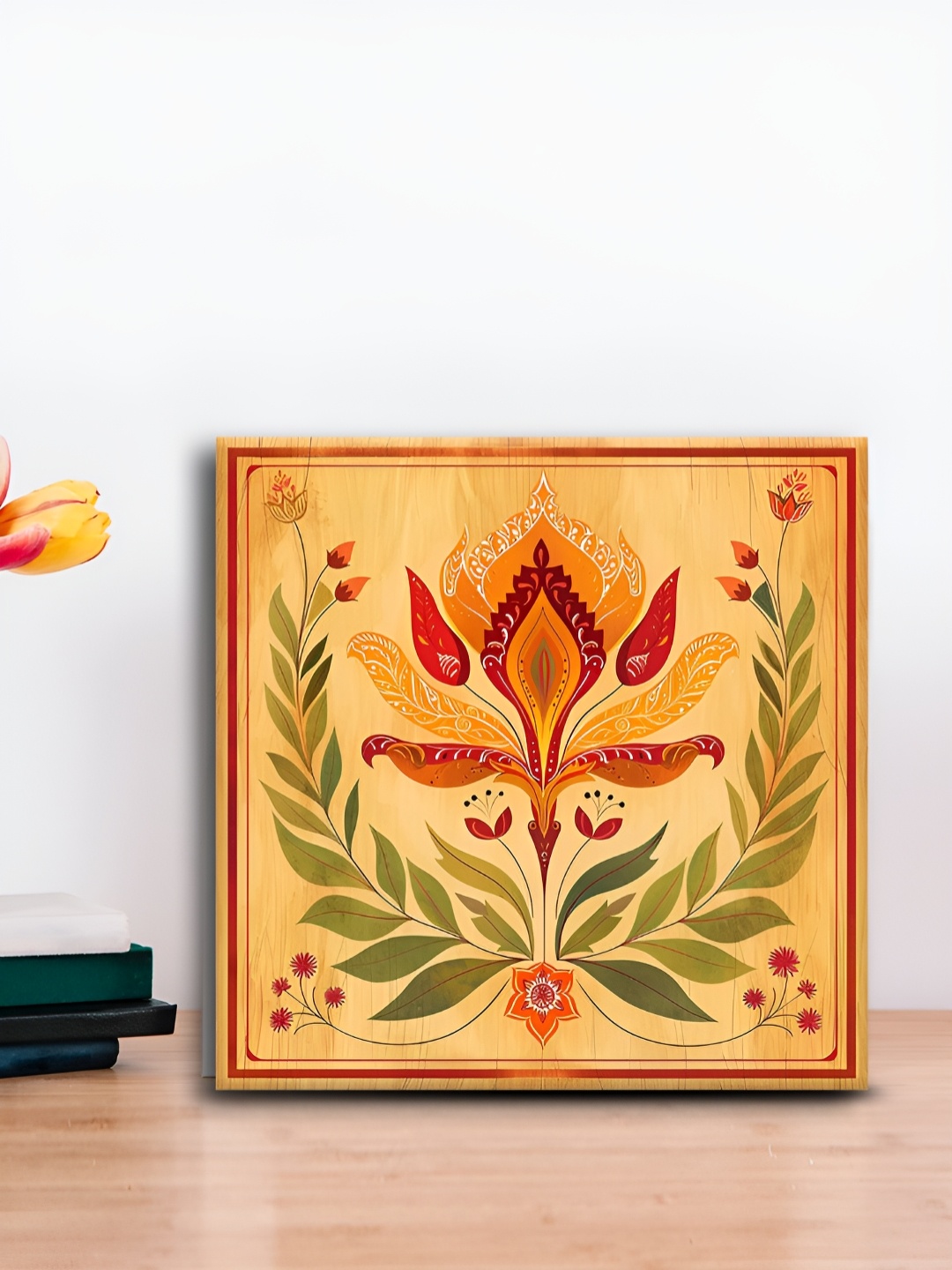 

OLIVE TREE Yellow & Red Flower Canvas Painting Wall Art