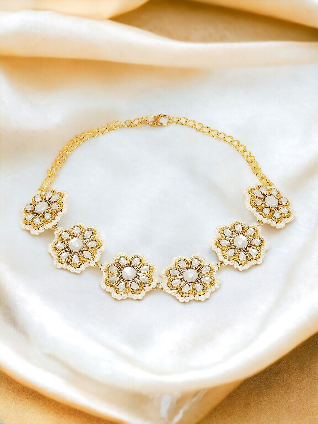 

Anouk Kundan Studded Head Chains, Gold