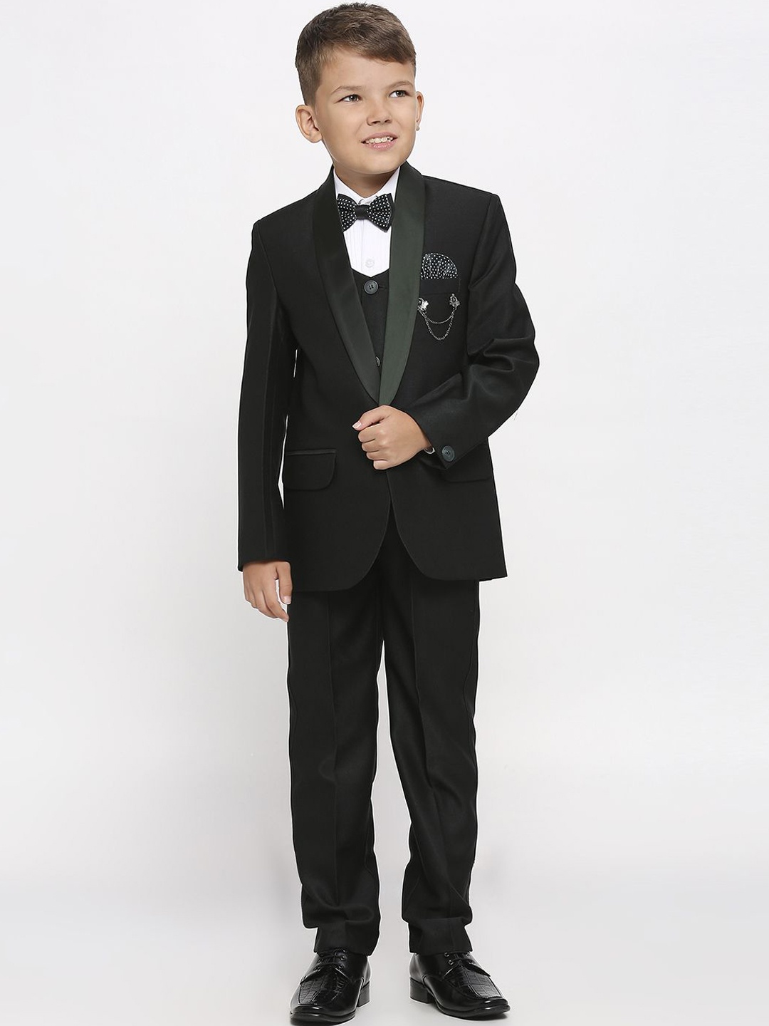 

YK Infant Boys 5-Pcs Cotton Long Sleeves Suits, Black