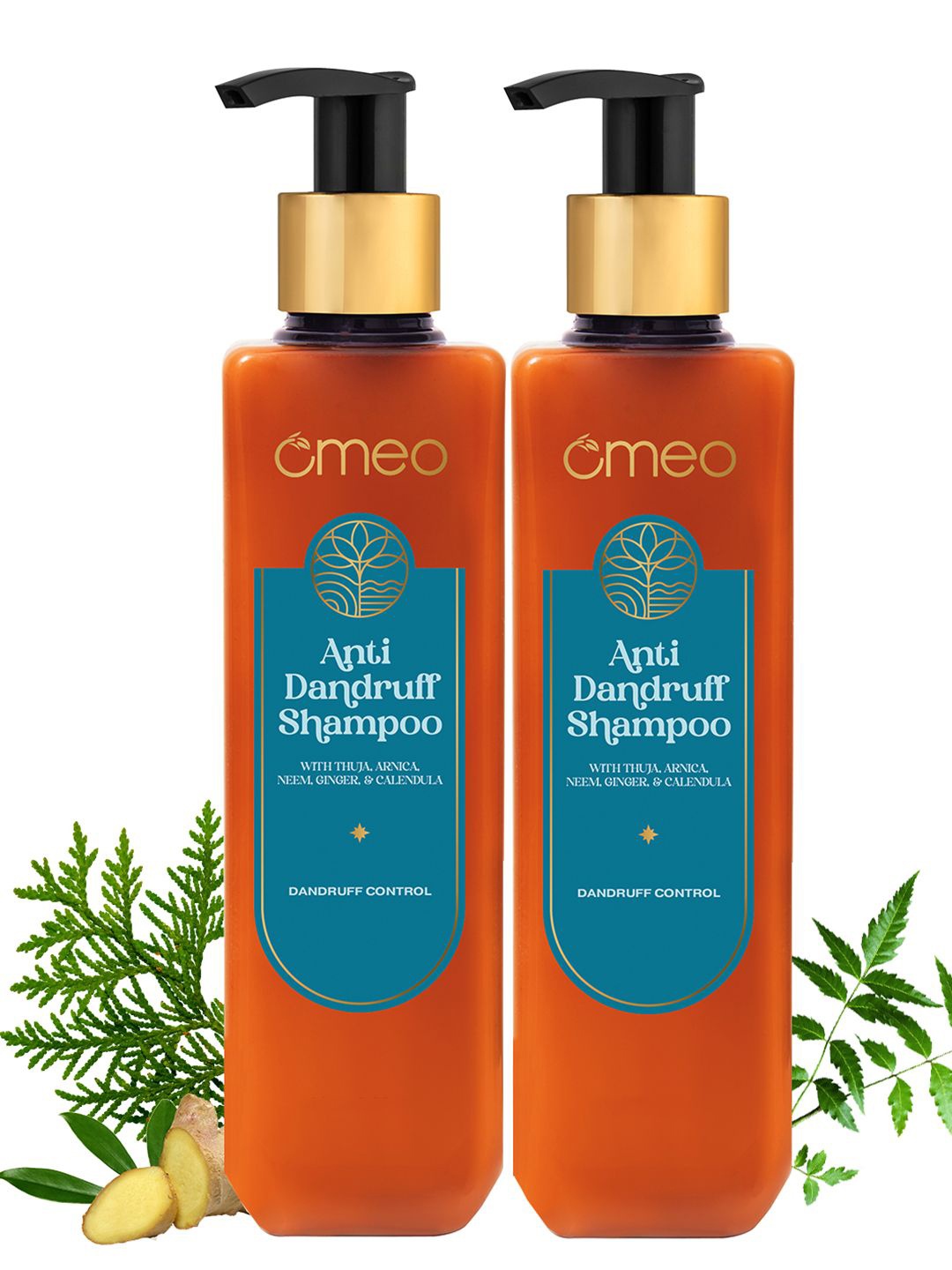 

Omeo Set Of 2 Anti Dandruff Shampoo With Neem Extract - 180ml Each, Brown