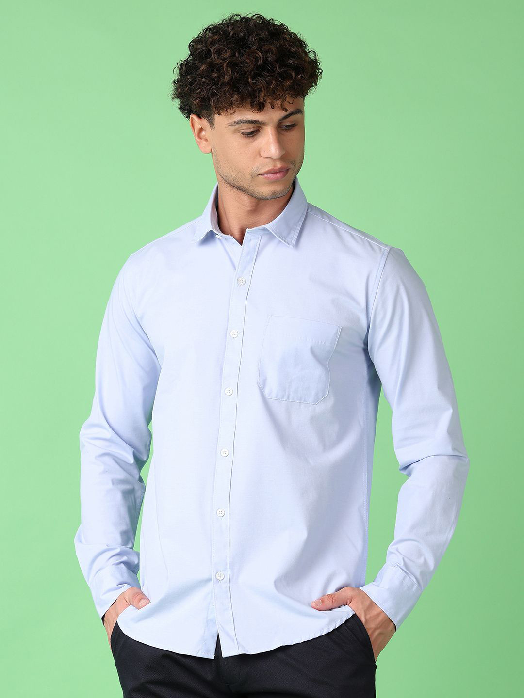 

V-Mart Men Slim Fit Opaque Casual Shirt, Blue
