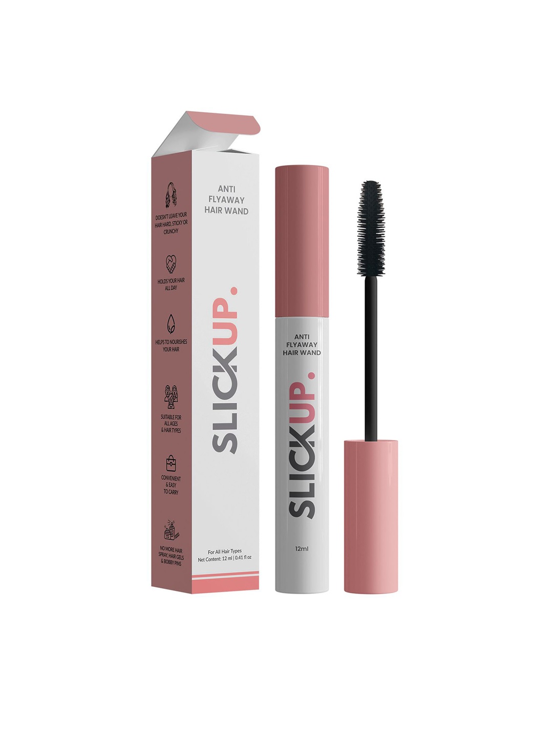 

SLICKUP Anti-Flyaway Hair Wand - 12 ml, Black