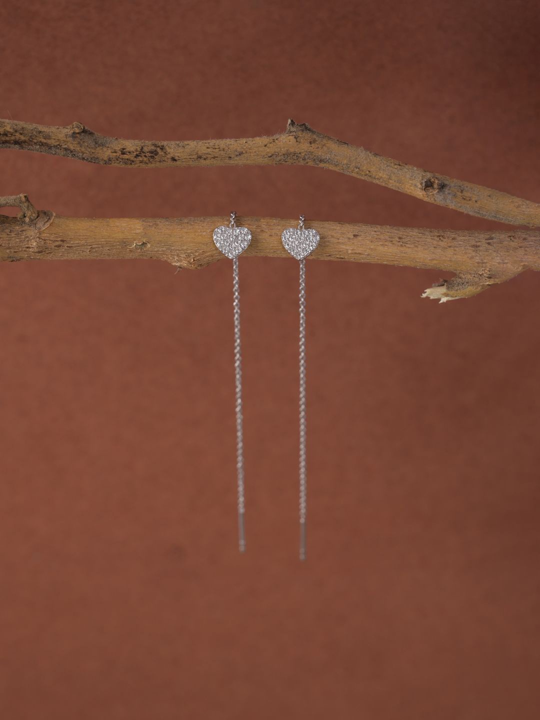 

Clara 925 Sterling Silver Rhodium-Plated Contemporary Drop Earrings