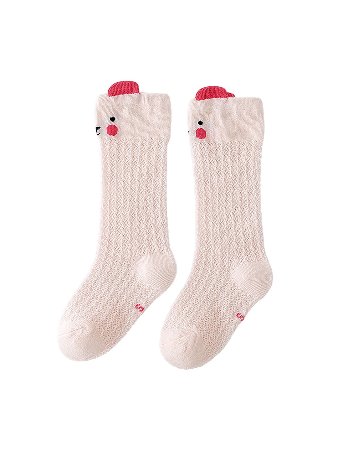 

SYGA Kids Above Knee Patterned Cotton Socks, Pink