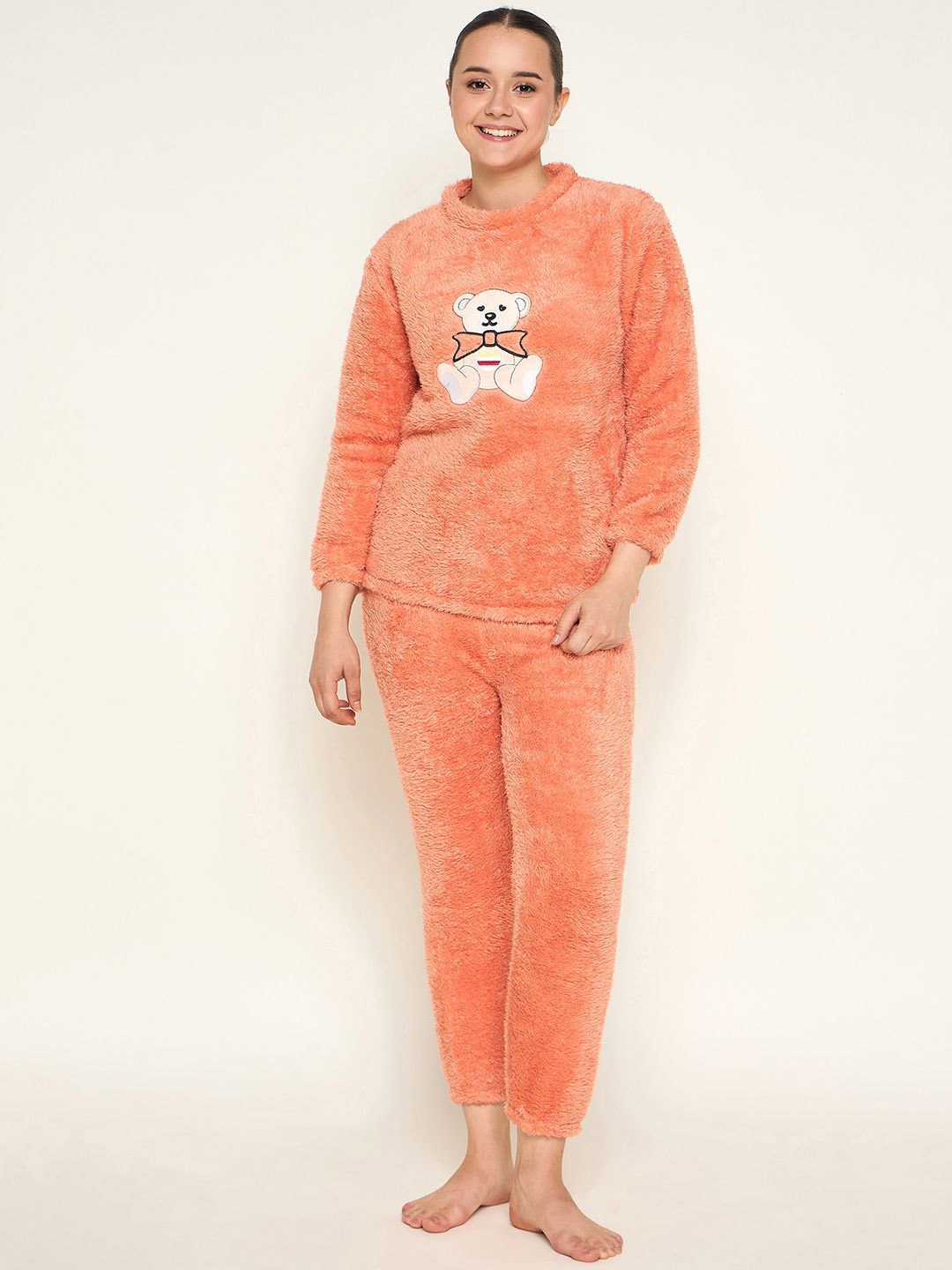 

Camey Women Printed Night suit, Orange